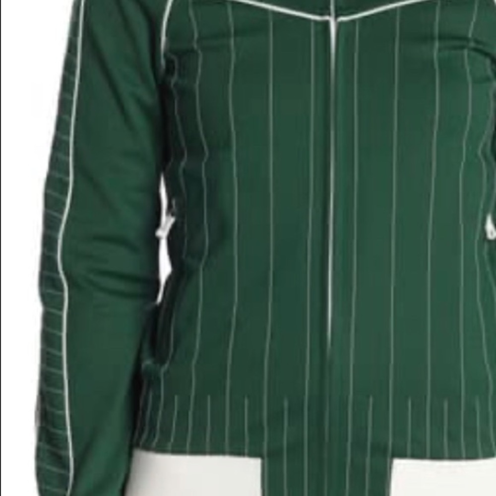 Valentino Woman Zip Front Track Green Jacket 42 - Picture 4 of 9